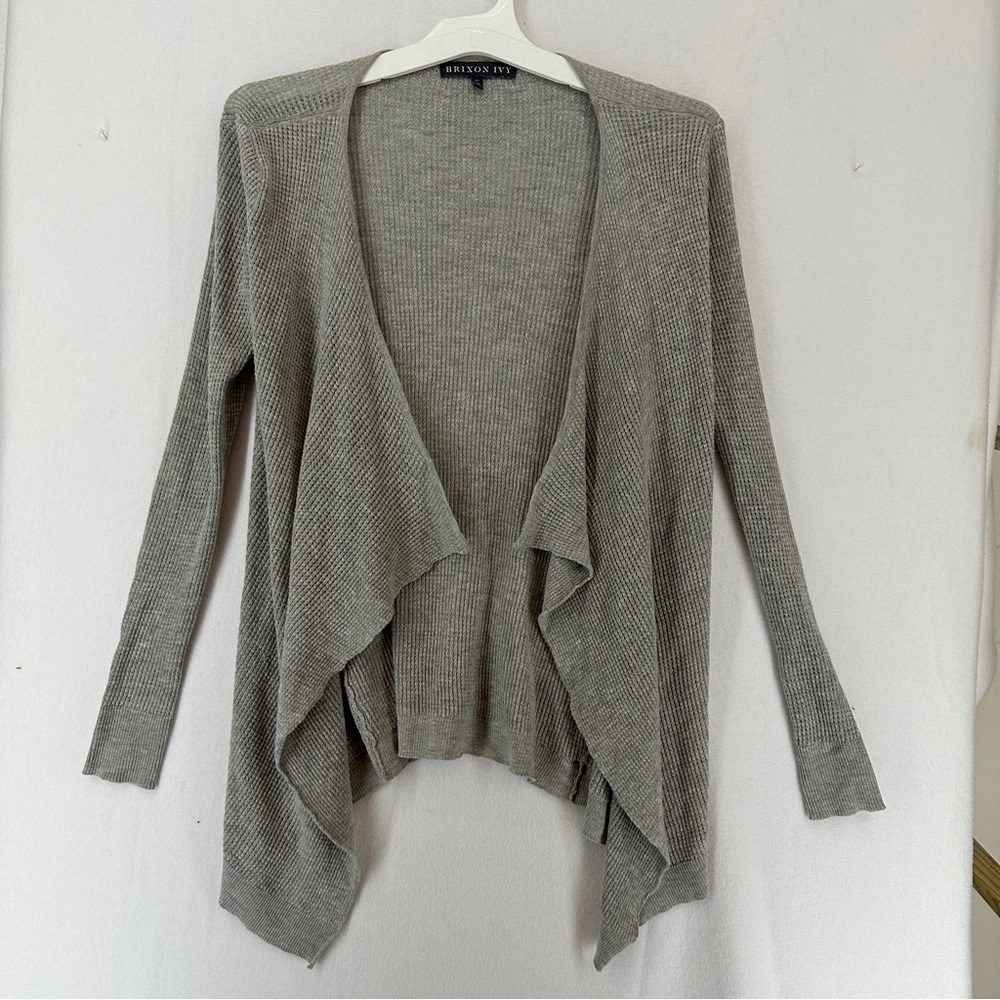 Brixon Ivy Knit Cardigan Cotton Size XS Grey